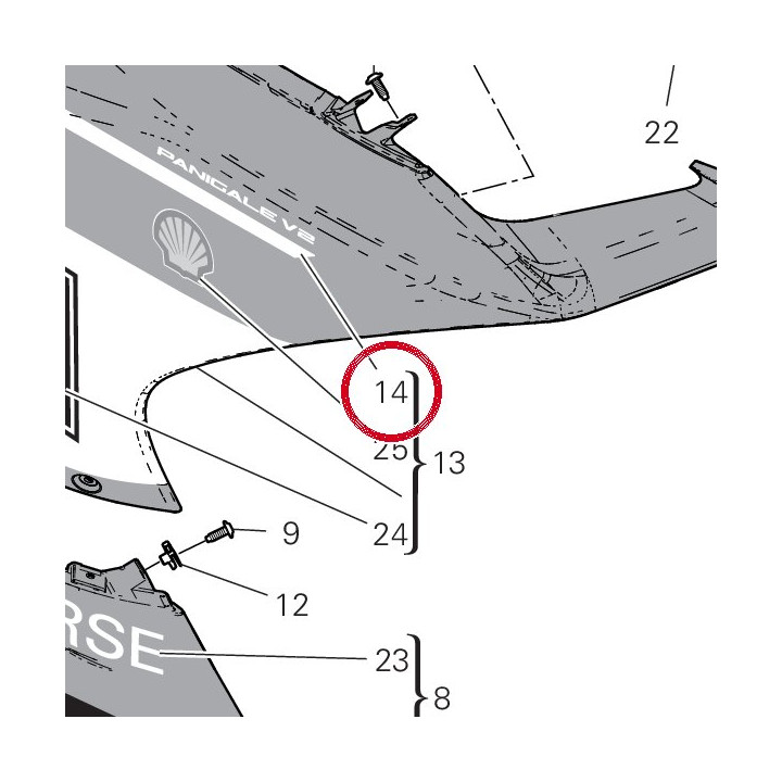 Decalcomanie Panigale V2 — réf. 4381G051A | Ducati Store