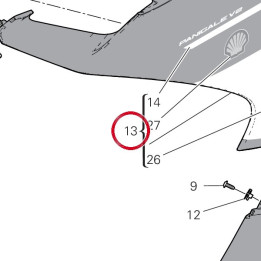 Demi-Carene supérieure — réf. 4801A871AD | Ducati Store