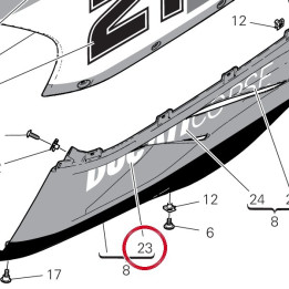 Decalcomanie gauche "duc" — réf. 4381G171A | Ducati Store