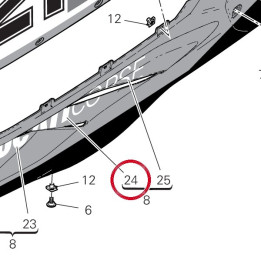 Decalcomanie gauche "atic" — réf. 4381G181A | Ducati Store