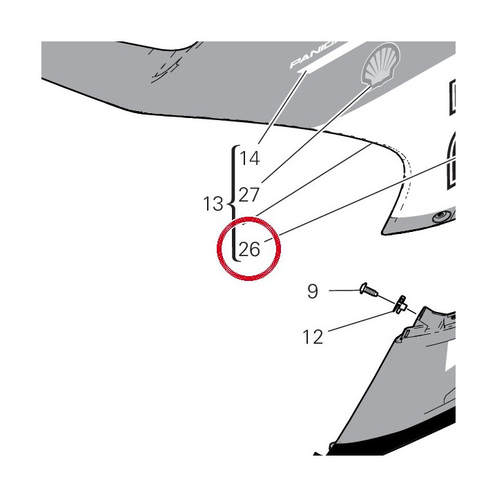 Decalcomanie "21" 4381G131A — réf. 4381G131A | Ducati Store