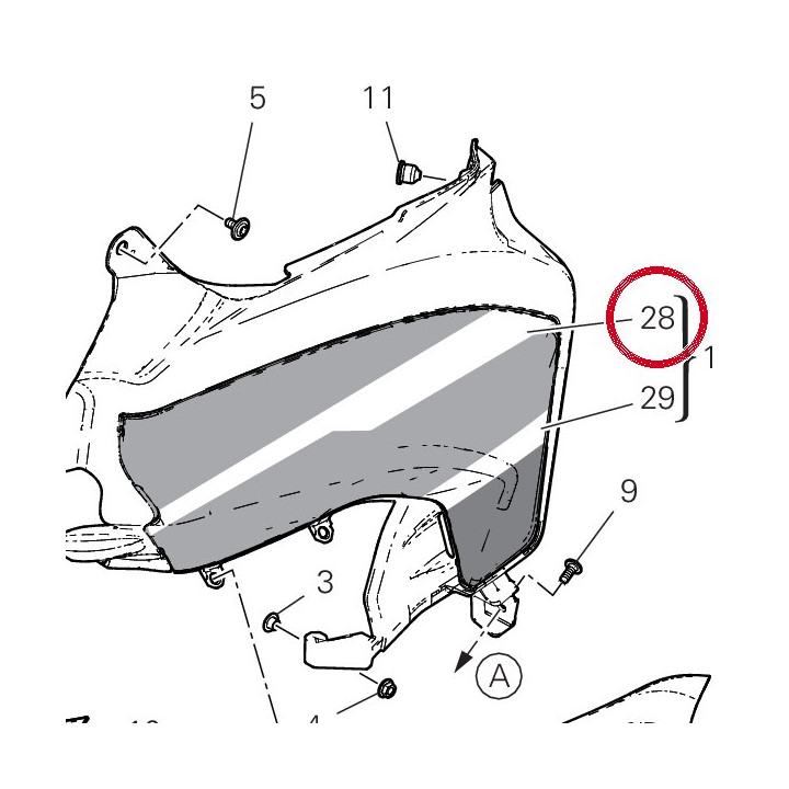 Decalcomanie supérieur — réf. 4381G031A | Ducati Store