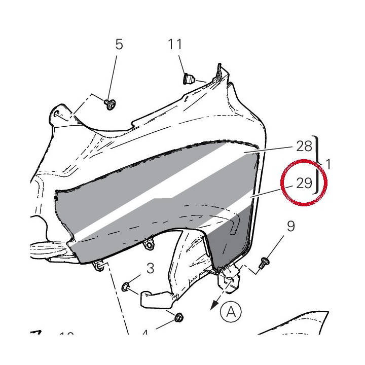 Decalcomanie inférieur — réf. 4381G061A | Ducati Store