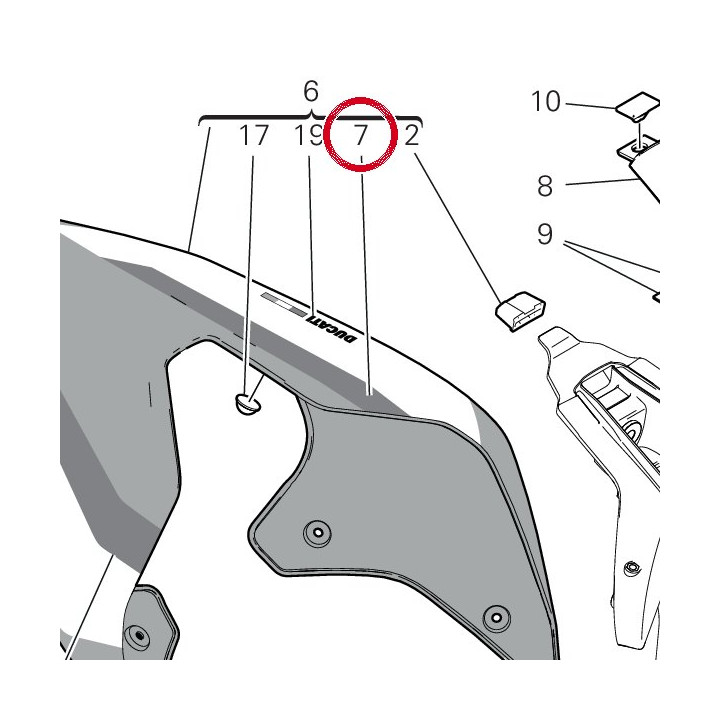 Decalcomanie gauche vert — réf. 4381G111A | Ducati Store