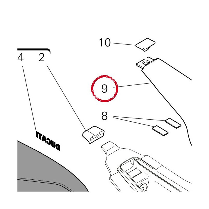 Dossier siège 24716171A — réf. 24716171A | Ducati Store