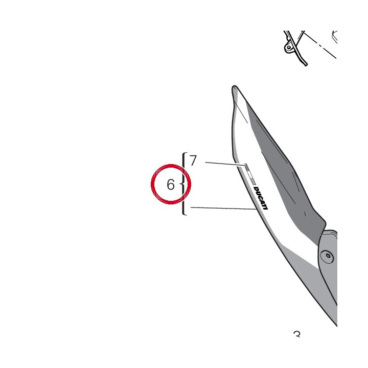 Panneau lateral droit — réf. 48212471AE | Ducati Store