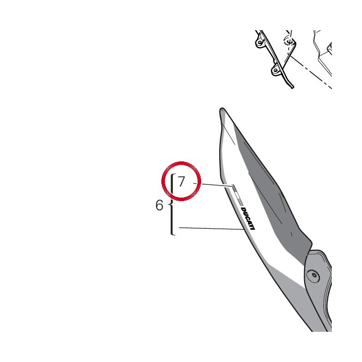 Decalcomanie droite — réf. 4381G281A | Ducati Store