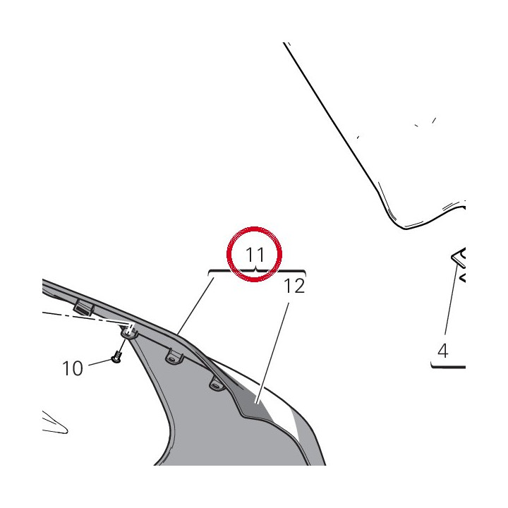 Panneau lateral gauche — réf. 48212461AE | Ducati Store