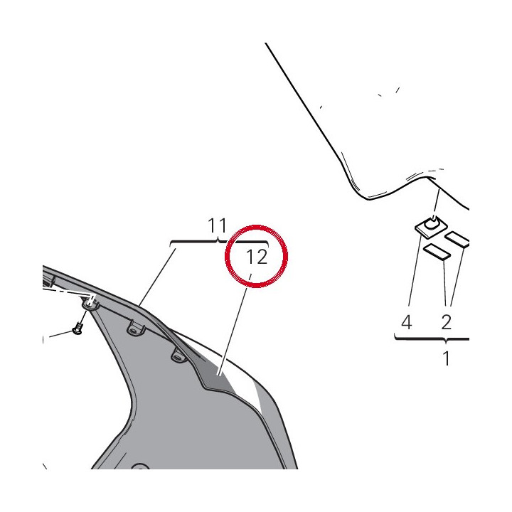Decalcomanie gauche — réf. 4381G271A | Ducati Store