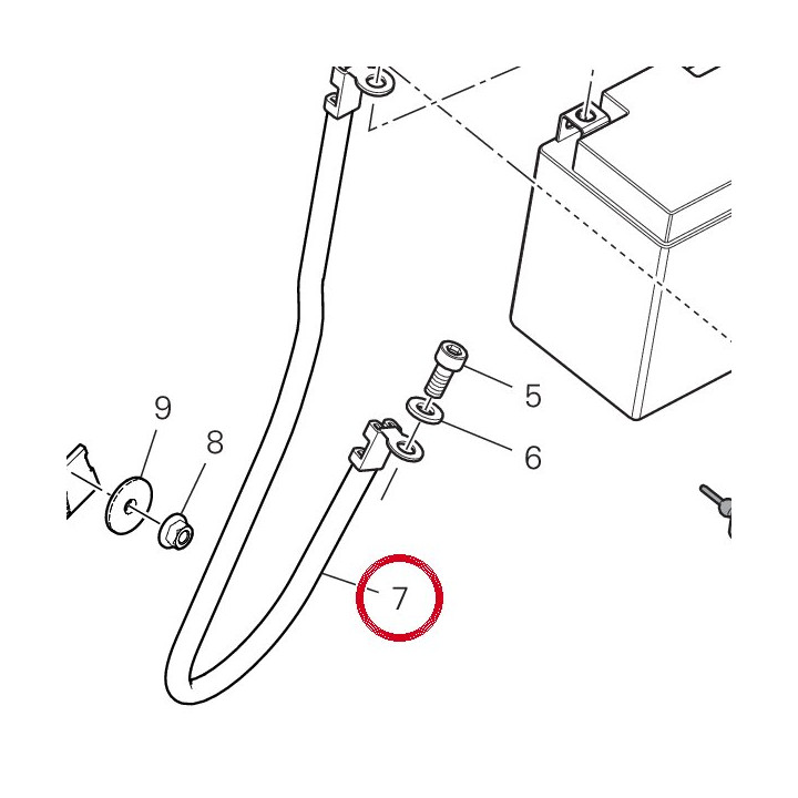 Câble batterie — réf. 51410671B | Ducati Store