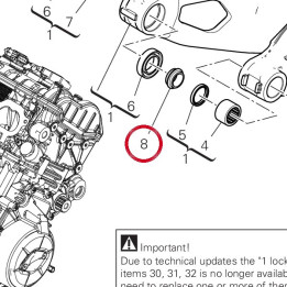 Entretoise droit 71316401AA — réf. 71316401AA | Ducati Store