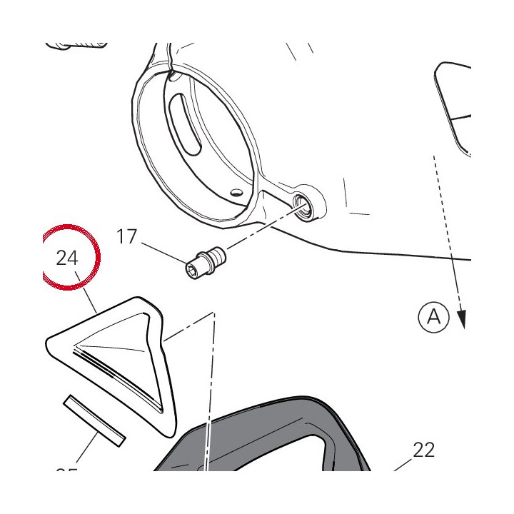 Tampon gauche cote — réf. 96901412A | Ducati Store