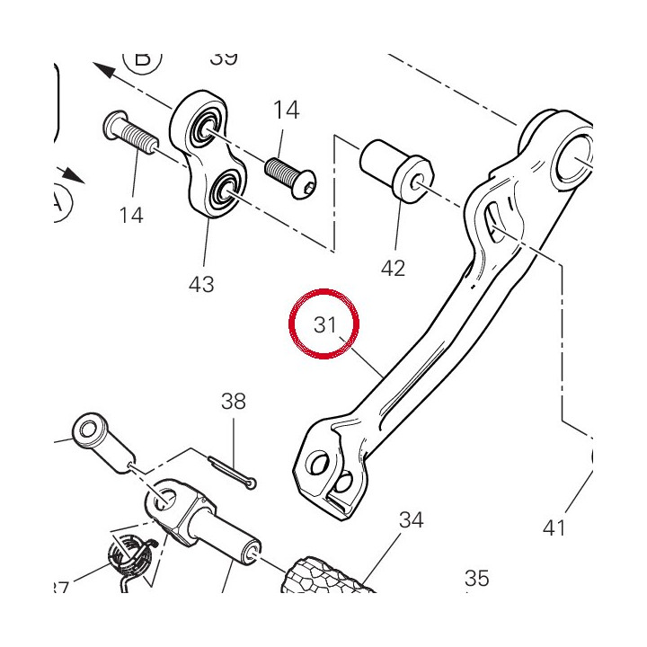 Leva cambio 96211551AA — réf. 96211551AA | Ducati Store