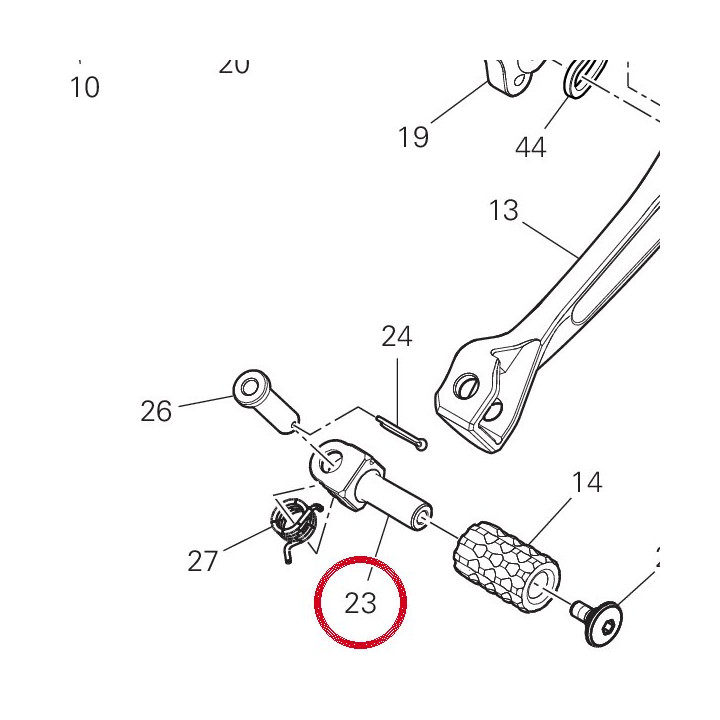 Pédale changement vitesse — réf. 96211461AA | Ducati Store