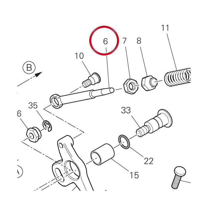 Pivot pompe frein arrière — réf. 96211581AA | Ducati Store