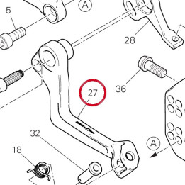 Ensemble levier frein — réf. 96211481AA | Ducati Store