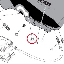 Decalco “à” serbatoio dx — réf. 4381K461A | Ducati Store