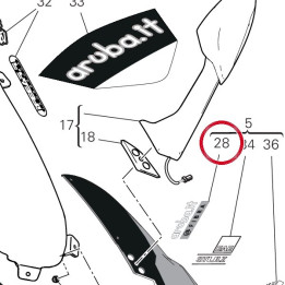 Decalcomanie bulle 1 gauche — réf. 4381K531A | Ducati Store