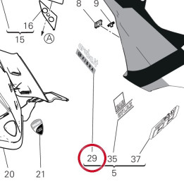Decalcomanie bulle 1 droite — réf. 4381K541A | Ducati Store