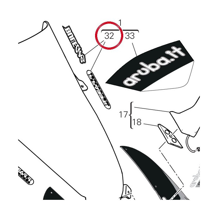 Decalco “bulegas” vetro — réf. 4381K561A | Ducati Store