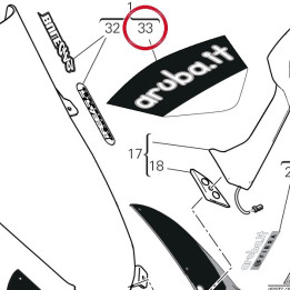Decalco sponsor vetro — réf. 4381K571A | Ducati Store