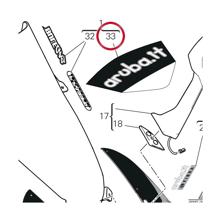 Decalco sponsor vetro — réf. 4381K571A | Ducati Store