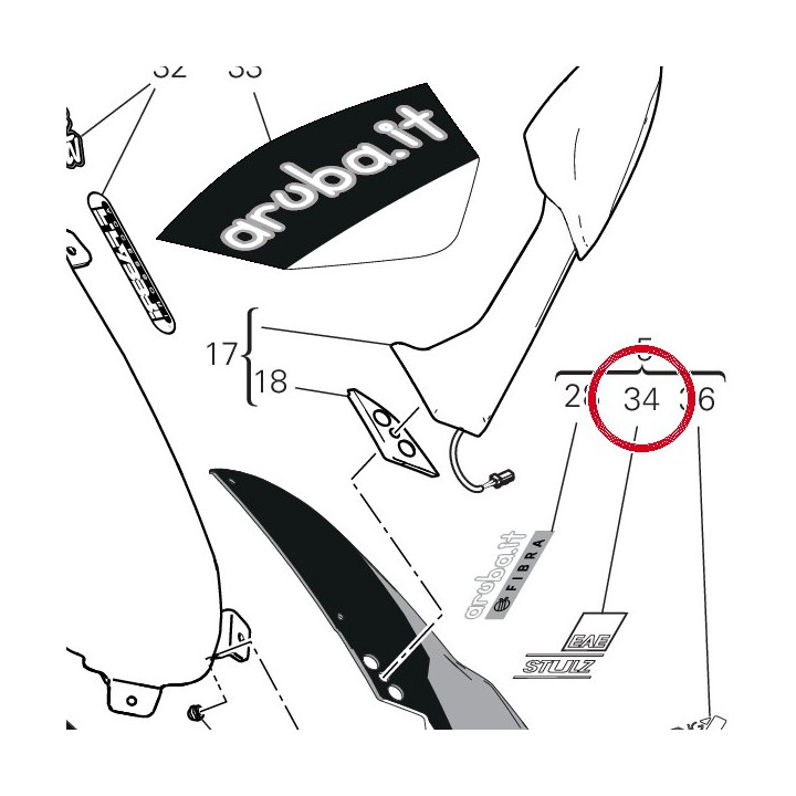 Decalcomanie bulle 2 gauche — réf. 4381K511A | Ducati Store