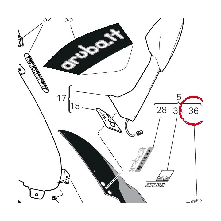 Decalcomanie bulle 3 gauche — réf. 4381K491A | Ducati Store