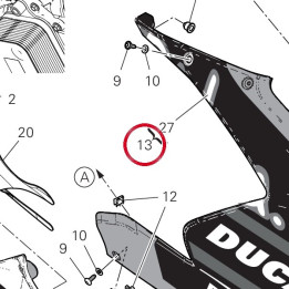 Demi-Carene supérieur — réf. 4801A861AE | Ducati Store