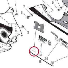 Decal "11" droite 4381K801A — réf. 4381K801A | Ducati Store