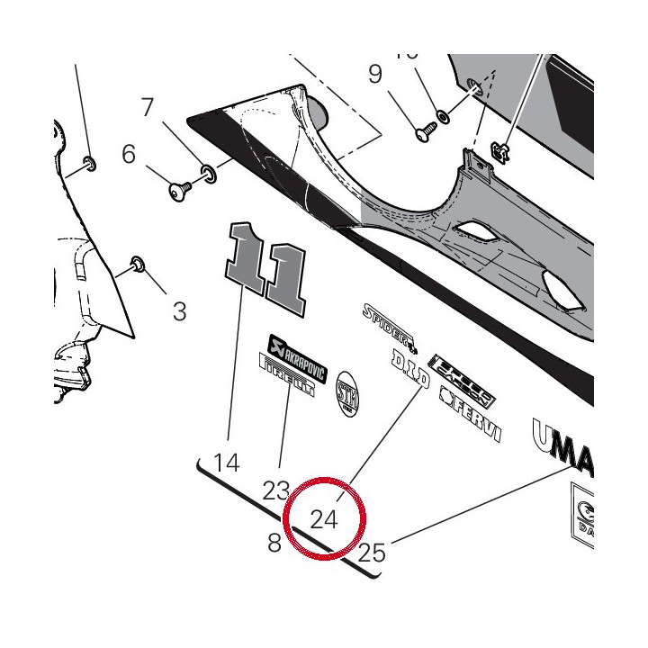 Decalco sponsor 2 carena — réf. 4381K841A | Ducati Store
