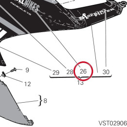 Decal "Panigale V2" droite — réf. 4381K611A | Ducati Store