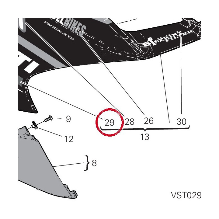 Decalcomanie Ducati droite — réf. 4381K721A | Ducati Store
