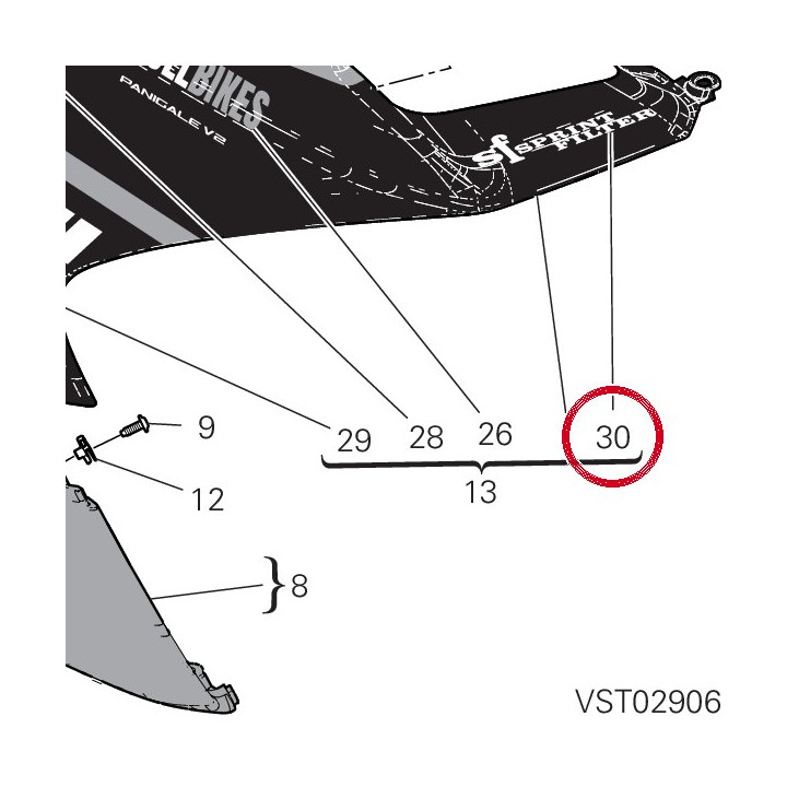 Deca “sprint filter” carena — réf. 4381K731A | Ducati Store