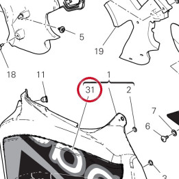 Decalco “uba” semicarena — réf. 4381K791A | Ducati Store