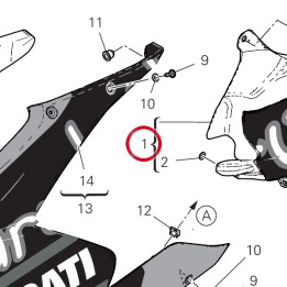 Estrattore carene gauche — réf. 4801B041AE | Ducati Store