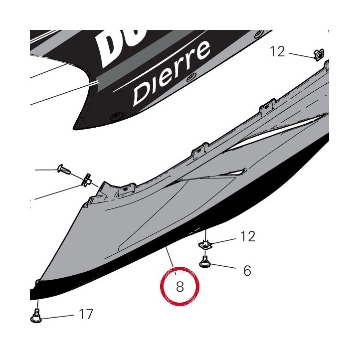 Demi-Carene inférieur — réf. 48013761AE | Ducati Store