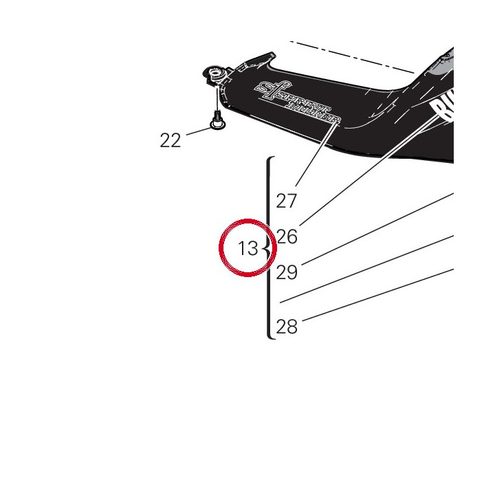 Demi-Carene supérieure — réf. 4801A871AE | Ducati Store