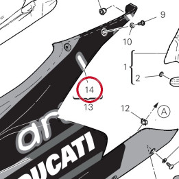 Decalco “ba” carena — réf. 4381K701A | Ducati Store