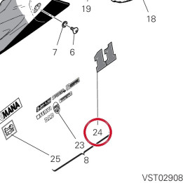 Decal "11" gauche 4381K831A — réf. 4381K831A | Ducati Store