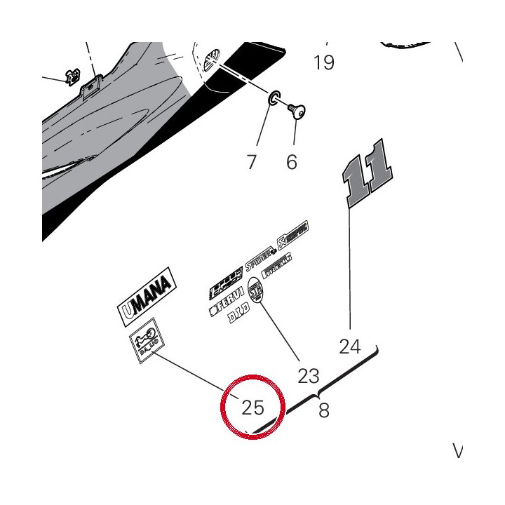 Decalco sponsor 2 carena — réf. 4381K861A | Ducati Store