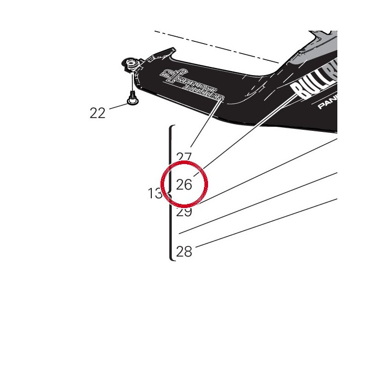 Decal "Panigale V2" gauche — réf. 4381K741A | Ducati Store