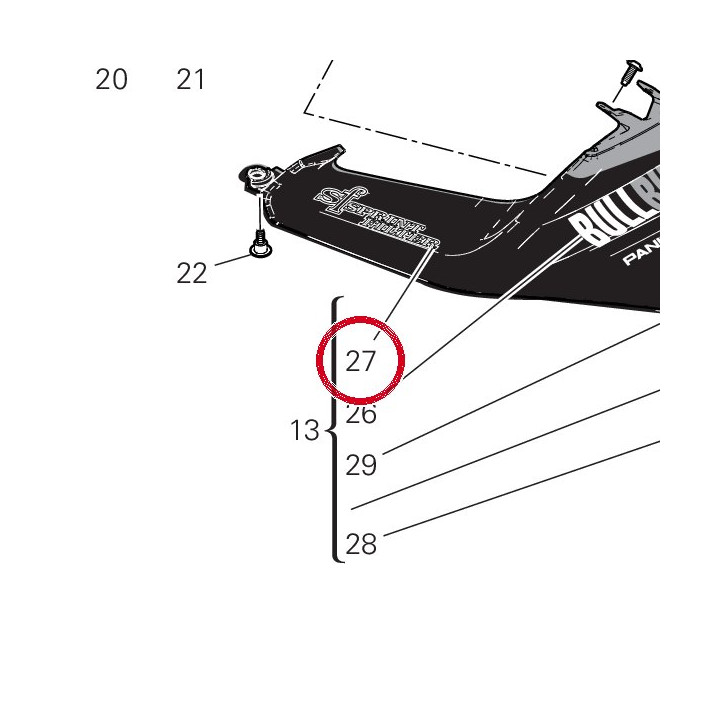 Deca “sprint filter” carena — réf. 4381K751A | Ducati Store