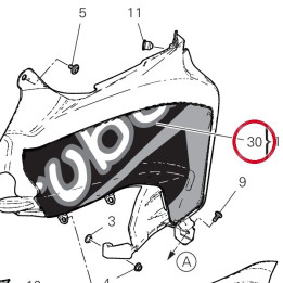Decalco “uba” semicarena — réf. 4381K781A | Ducati Store