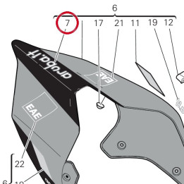 Decalcomanie central — réf. 4381K621A | Ducati Store