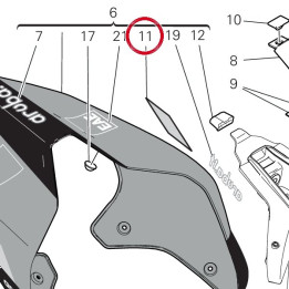 Decalcomanie gauche carre — réf. 4381K631A | Ducati Store