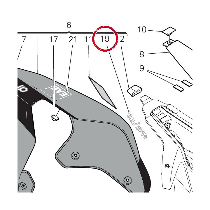 Decalcomanie gauche — réf. 4381K651A | Ducati Store
