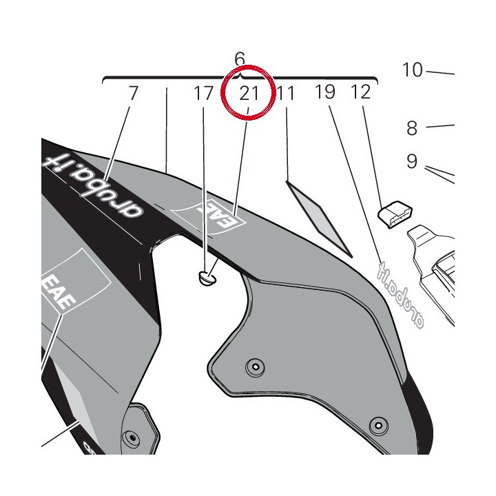 Decalcomanie gauche — réf. 4381K671A | Ducati Store
