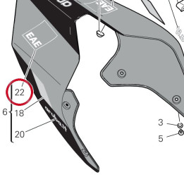 Decalcomanie droite — réf. 4381K681A | Ducati Store