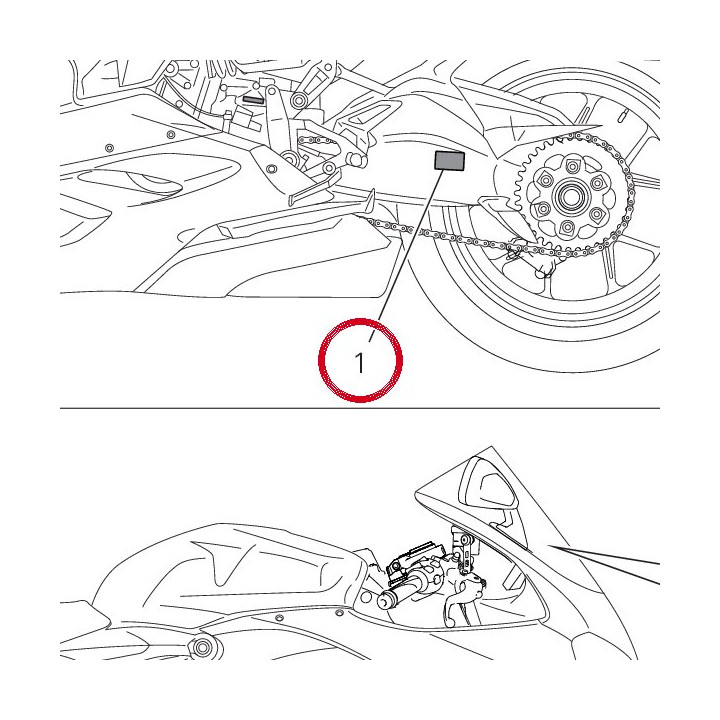 Targhetta pressione E — réf. 43314822A | Ducati Store